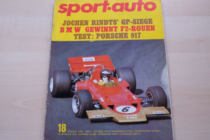 Deckblatt Sport Auto (18/1970)